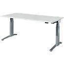 Schäfer Shop Genius bureau ERGOSTYLE S, rechthoekig, elektrisch in hoogte verstelbaar, tweetraps, C-voet, B 1800 x D 800 x H 635-1305 mm, incl. Memory Master, lichtgrijs/antraciet