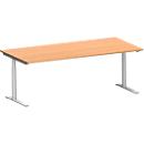 Schäfer Shop Genius Bureau MODENA FLEX, 2000 x 1000 mm, hêtre