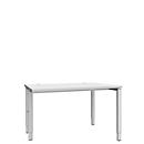 Schäfer Shop Genius Bureau MODENA FLEX, 4 pieds avec tubes rectangulaires, d'un côté, l. 1200 mm, gris clair 