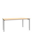 Schäfer Shop Genius Bureau MODENA FLEX, 4 pieds avec tubes rectangulaires, d'un côté, l. 1600 mm, érable 