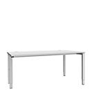 Schäfer Shop Genius Bureau MODENA FLEX, 4 pieds avec tubes rectangulaires, d'un côté, l. 1600 mm, gris clair 