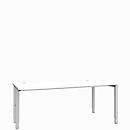Schäfer Shop Genius Bureau MODENA FLEX, 4 pieds avec tubes rectangulaires, d'un côté, l. 1800 mm, blanc 