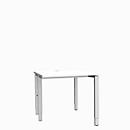 Schäfer Shop Genius Bureau MODENA FLEX, 4 pieds avec tubes rectangulaires, d'un côté, l. 800 mm, blanc 