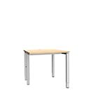 Schäfer Shop Genius Bureau MODENA FLEX, 4 pieds avec tubes rectangulaires, d'un côté, l. 800 mm, érable 