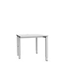 Schäfer Shop Genius Bureau MODENA FLEX, 4 pieds avec tubes rectangulaires, d'un côté, l. 800 mm, gris clair 