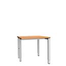 Schäfer Shop Genius Bureau MODENA FLEX, 4 pieds avec tubes rectangulaires, d'un côté, l. 800 mm, hêtre 