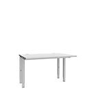 Schäfer Shop Genius Bureau MODENA FLEX, 4 pieds avec tubes rectangulaires, des deux côtés, l. 1200 mm, gris clair 