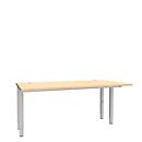 Schäfer Shop Genius Bureau MODENA FLEX, 4 pieds avec tubes rectangulaires, des deux côtés, l. 1600 mm, érable 