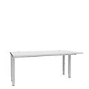 Schäfer Shop Genius Bureau MODENA FLEX, 4 pieds avec tubes rectangulaires, des deux côtés, l. 1600 mm, gris clair 