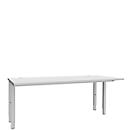 Schäfer Shop Genius Bureau MODENA FLEX, 4 pieds avec tubes rectangulaires, des deux côtés, l. 1800 mm, gris clair 