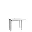 Schäfer Shop Genius Bureau MODENA FLEX, 4 pieds avec tubes rectangulaires, des deux côtés, l. 800 mm, gris clair 