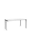 Schäfer Shop Genius bureau MODENA FLEX, 4-poots vierkante buis, verkorte zijpanelen, B 1600 mm, lichtgrijs