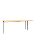 Schäfer Shop Genius bureau MODENA FLEX, 4-poots vierkante buis, verkorte zijpanelen, B 1800 mm, esdoorn