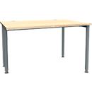 Schäfer Shop Genius bureau MODENA FLEX, breedte 1200 mm, aan één zijde ingekort, ahorn/antraciet