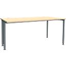 Schäfer Shop Genius bureau MODENA FLEX, breedte 1600 mm, aan één zijde ingekort, ahorn/antraciet