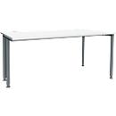 Schäfer Shop Genius bureau MODENA FLEX, breedte 1600 mm, aan één zijde ingekort, wit/antraciet