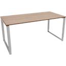 Schäfer Shop Genius bureau Modena Flex, in hoogte verstelbaar, rechthoekige vorm, beugelpoot, breedte 1600 mm, eiken decor