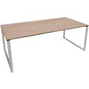 Schäfer Shop Genius bureau Modena Flex, in hoogte verstelbaar, rechthoekige vorm, beugelpoot, breedte 2000 mm, eiken decor