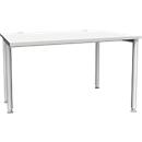 Schäfer Shop Genius Bureau MODENA FLEX, largeur 1200 mm, piètement plus étroit d'un côté, gris clair 