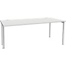 Schäfer Shop Genius Bureau MODENA FLEX, largeur 1800 mm, piètement plus étroit d'un côté, 