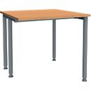 Schäfer Shop Genius Bureau MODENA FLEX, largeur 800 mm, raccourci d'un côté, hêtre/anthracite