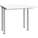 Schäfer Shop Genius Bureau MODENA FLEX, largeur 800 mm, raccourci des deux côtés, blanc