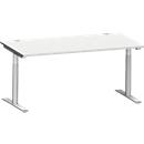 Schäfer Shop Genius bureau MODENA FLEX, T-poot ronde buis, B 1600 x D 800 mm, lichtgrijs