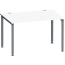 Schäfer Shop Genius Bureau MODENA FLEX, tube rond à 4 pieds, L 1200 x P 800 mm, blanc/anthracite
