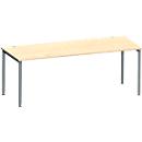 Schäfer Shop Genius Bureau MODENA FLEX, tube rond à 4 pieds, L 2000 x P 1000 mm, érable/anthracite