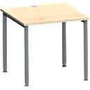 Schäfer Shop Genius Bureau MODENA FLEX, tube rond à 4 pieds, L 800 x P 800 mm, érable/anthracite