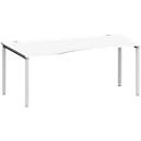 Schäfer Shop Genius Bureautafel in vrije vorm MODENA FLEX, aanbouw links B 1800 mm, wit 