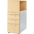 Schäfer Shop Genius Caisson d'appoint avec armoire étagères à poser, verrouillable, poignée 2, érable 