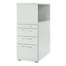 Schäfer Shop Genius Caisson d'appoint avec armoire étagères à poser, verrouillable, poignée 2, gris clair 