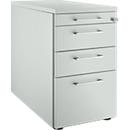 Schäfer Shop Genius Caisson fixe 1336, avec poignée angulaire, l. 435 x H 717 mm, gris clair/gris clair/gris clair 