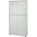 Schäfer Shop Genius Combinaison d'armoires TETRIS WOOD, avec 5 hauteurs de dossiers, espace pour jusqu'à 60 dossiers standard, gris clair 