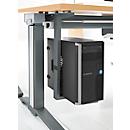 Schäfer Shop Genius CPU-Halter für Schreibtisch e ERGOSTYLE, breiten- & höhenverstellb., Stahl pulverbeschichtet, anthrazit