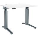 Schäfer Shop Genius desk ERGOSTYLE S, rectangular, electrically height-adjustable, single-level, C-foot, W 1200 x D 800 x H 715-1182 mm, incl. Memory Master, white/anthracite