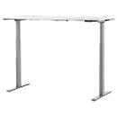 Schäfer Shop Genius desk MODENA FLEX, electrically height-adjustable, rectangular, T-leg, W 2000 x D 800 mm, white/white-aluminum