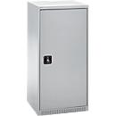 Schäfer Shop Genius dubbeldeurskast FS, staal, met ventilatiegaten, B 545 x D 520 x H 1105 mm, 3 OH, witaluminium/wit-aluminium, tot 150 kg
