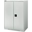 Schäfer Shop Genius dubbeldeurskast FS, staal, met ventilatiegaten, B 810 x D 520 x H 1105 mm, 3 OH, lichtgrijs/lichtgrijs, tot 180 kg
