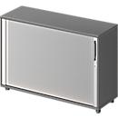 Schäfer Shop Genius dwarse rolluikkast TETRIS WOOD, 2 OH, B 1200 mm, hoogte incl. glijders, grafiet