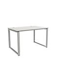Schäfer Shop Genius escritorio Modena Flex, regulable en altura, forma rectangular, base de soporte, ancho 1200 mm, gris claro