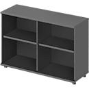Schäfer Shop Genius Étagère TETRIS WOOD, 2 HC, hauteur incl. patins, L 1200 mm graphite