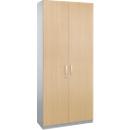 Schäfer Shop Genius Flügeltürenschrank TETRIS SOLID, Stahlkorpus, 6 OH, B 1000 mm, abschließbar, Ahorn-Dekor/weißalu