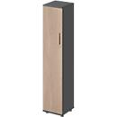 Schäfer Shop Genius folding door cabinet TETRIS WOOD, 5 OH, W 400 x D 421 x H 1910 mm, height incl. glides, door left