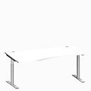 Schäfer Shop Genius Freiformschreibtisch MODENA FLEX, Ansatz links, Breite 1800 mm, weiß