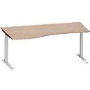 Schäfer Shop Genius Freiformschreibtisch MODENA FLEX, Ansatz links, Eiche-Dekor/weißalu