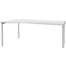 Schäfer Shop Genius Freiformschreibtisch MODENA FLEX, Ansatz links, lichtgrau/weißaluminium