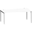 Schäfer Shop Genius Freiformschreibtisch MODENA FLEX, Ansatz rechts, B 1800 mm, weiß
