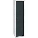 Schäfer Shop Genius FS armario con puerta abatible, acero, con agujeros de ventilación, A 545 x P 520 x A 1950 mm, 5 OH, gris claro/gris antracita, hasta 250 kg